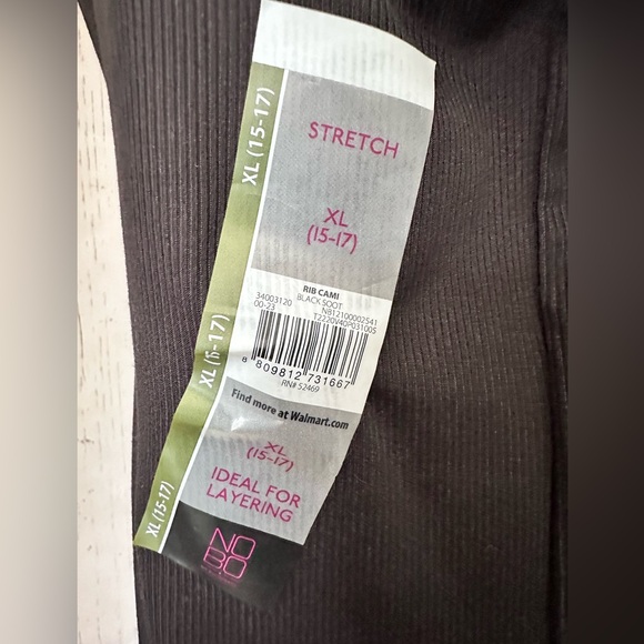 NWT NOBO Women’s Black Tank Top Sleeveless Stretch Size XL - Picture 4 of 8